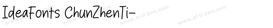 IdeaFonts ChunZhenTi字体转换
